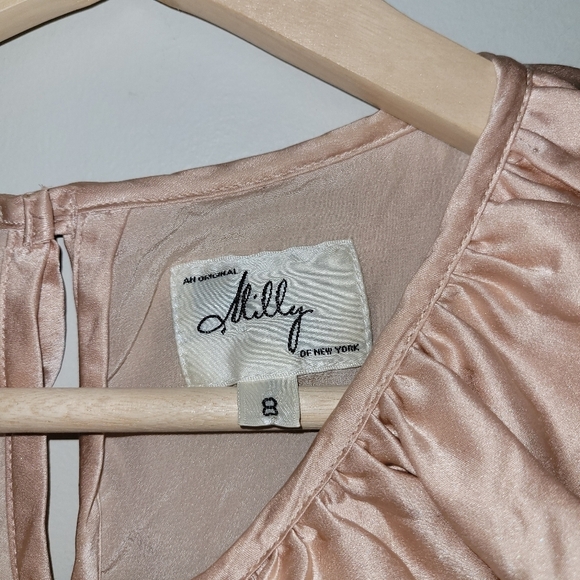Milly new York aso gossip girl - blush rose silk top - Picture 2 of 7